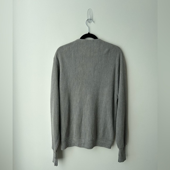 VTG Lacoste Gray Cardigan Sweater Men's Large 100% Orlon Acrylic USA MADE - Picture 10 of 13